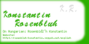 konstantin rosenbluh business card